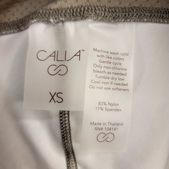 Calia XS Energize High Rise 7/8 Legging Brown White Lightweight Breathable UPF50 - Picture 6 of 7